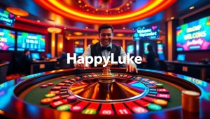 Experience the vibrant HappyLuke casino atmosphere with engaging games and friendly dealers.