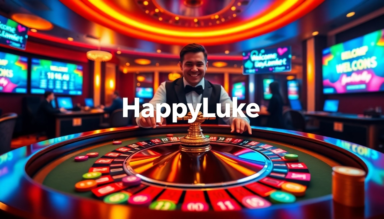 Experience the vibrant HappyLuke casino atmosphere with engaging games and friendly dealers.