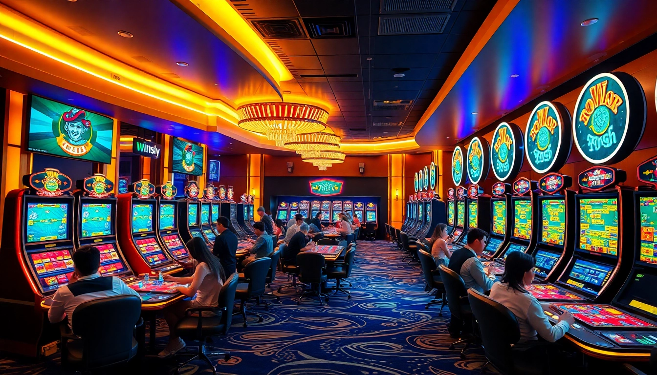 Experience the excitement at Winsly Casino with vibrant games and engaged players.