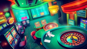 Experience the thrill of app 68 game bài with vibrant casino tables and exciting gameplay elements.