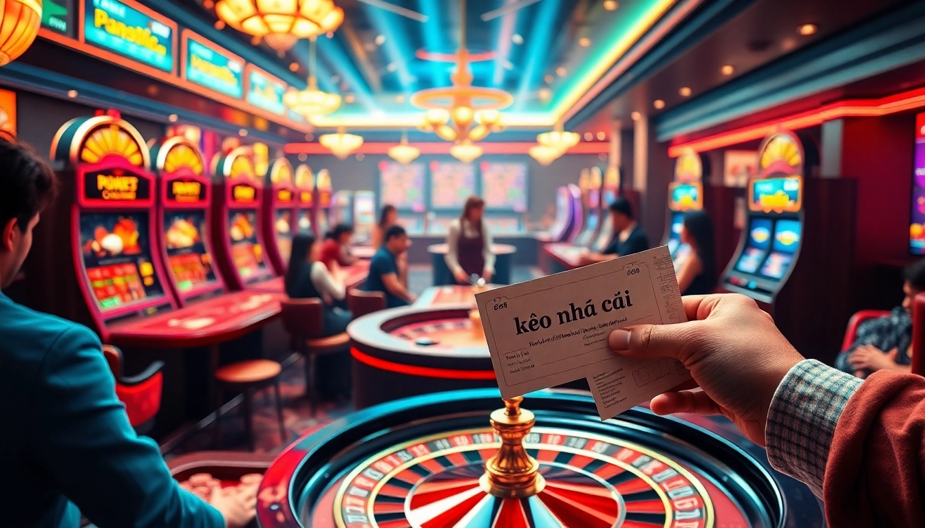 Experience the thrill of kèo nhà cái while gambling at exciting casino tables filled with eager players and vibrant slot machines.