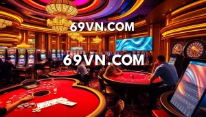 Gamble excitingly with 69VN COM on stunning casino tables filled with action.