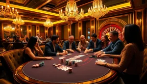 Experience the thrill of gaming at VU88, with players winning at poker tables surrounded by elegance.