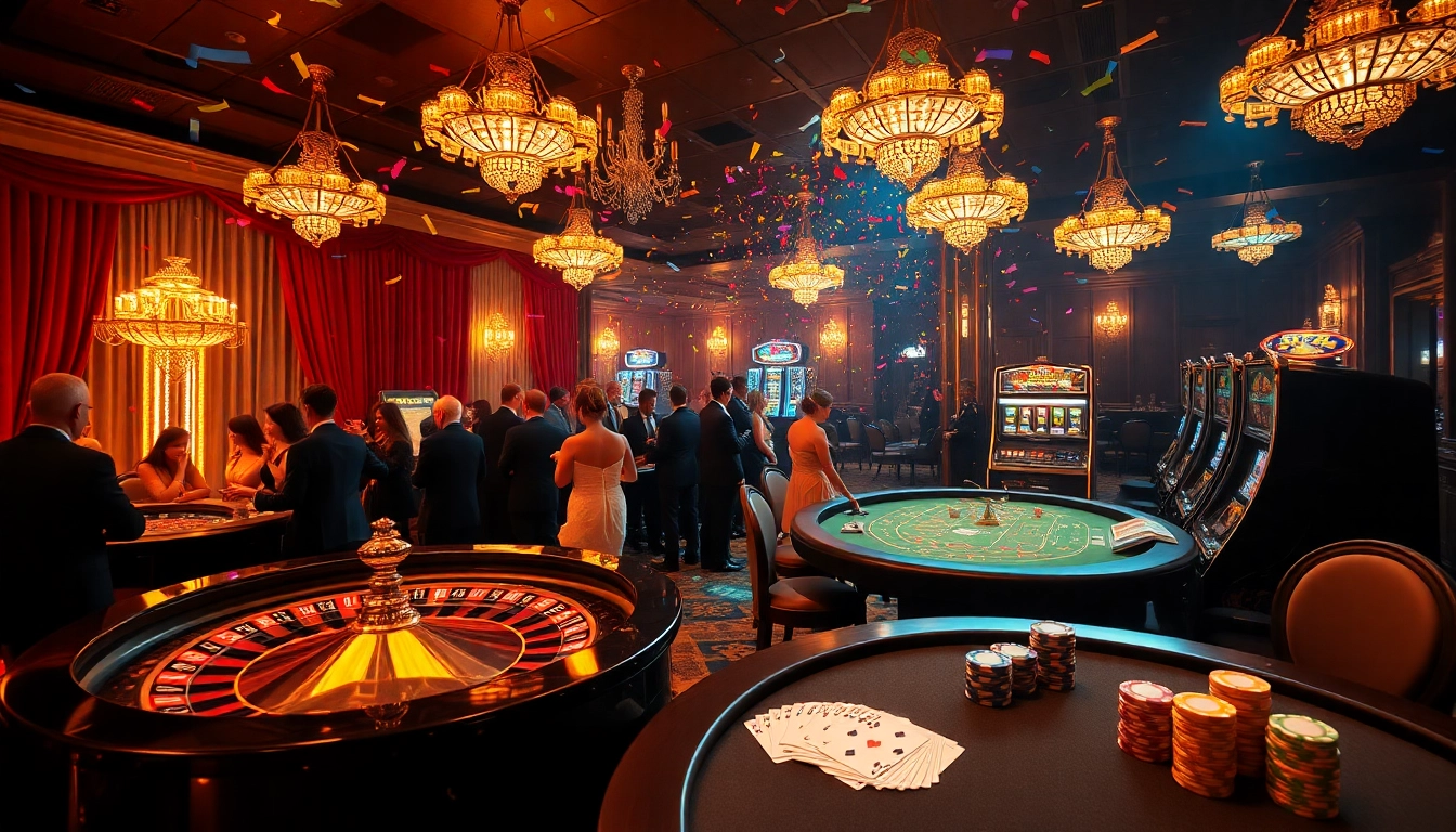 Players enjoying a high-stakes game at tylekeouytin.com, featuring roulette, chips, and cards.