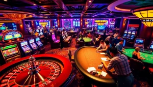 Engage with 88CLB as players gather around a vibrant roulette table in a modern casino setting.